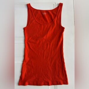 LOFT Ann Taylor Women’s Sz S Orange Basic Tank Top 100% Cotton